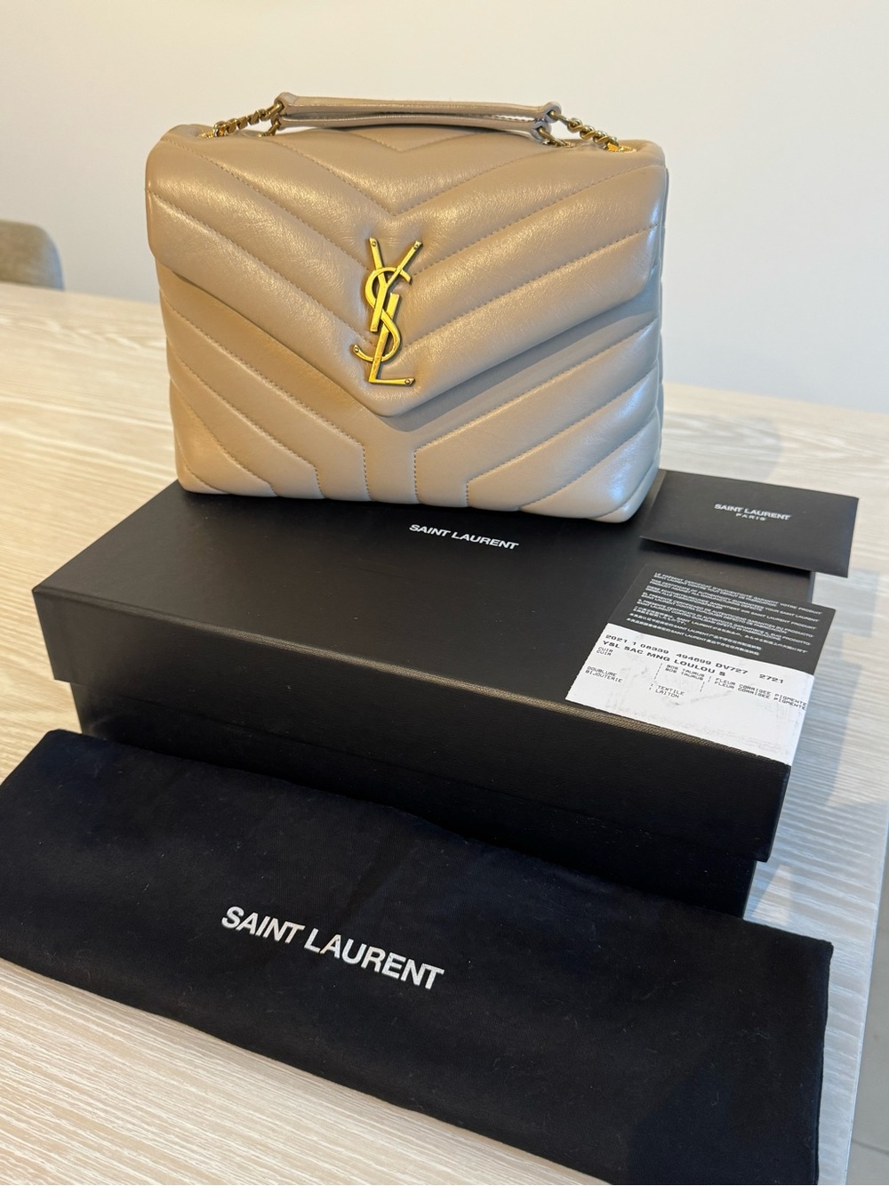 Saint Laurent Loulou Small in Matelasse Lambskin